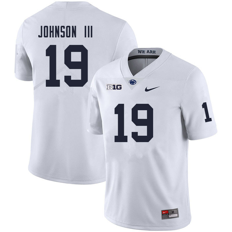 Men #19 Joseph Johnson III Penn State Nittany Lions College Football Jerseys Sale-White - Click Image to Close